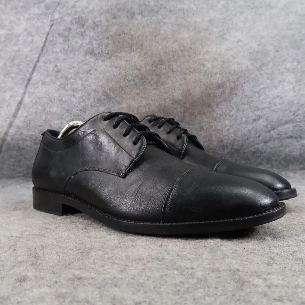Cole Haan Shoes Men 8.5 Oxford Classic Professional Formal Leather Cap Toe Black